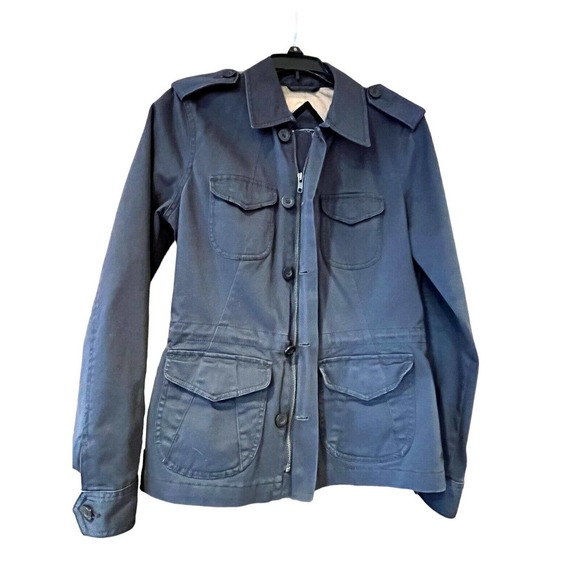 Lucky Brand Jacket Womens S Gray Embroidered Military Cargo Utility - Picture 6 of 6